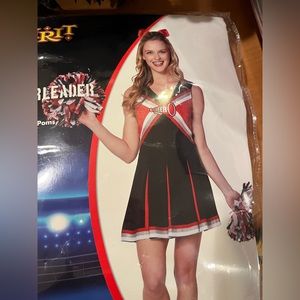NIP spirit of Halloween adult cheerleading costume size am 4-6